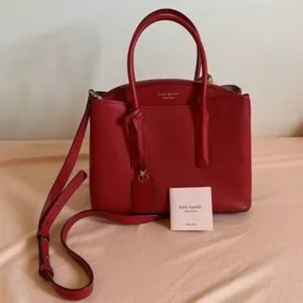 NWOT Kate Spade Margaux Medium Satchel in Hot Chili